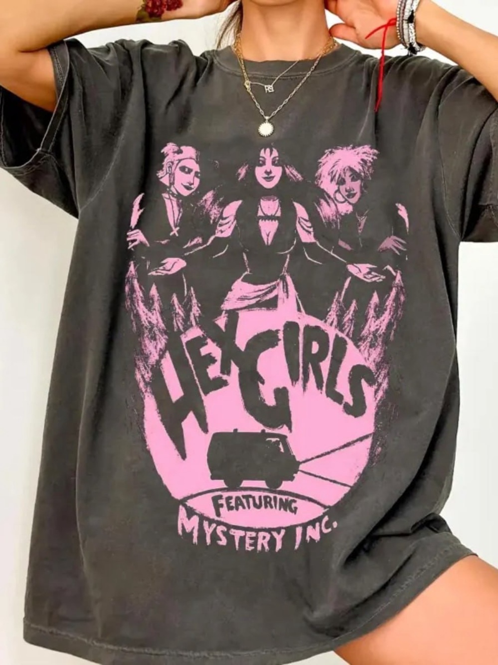 Comfort Colors Pepper Tee with Pink Hex Girls Graphic